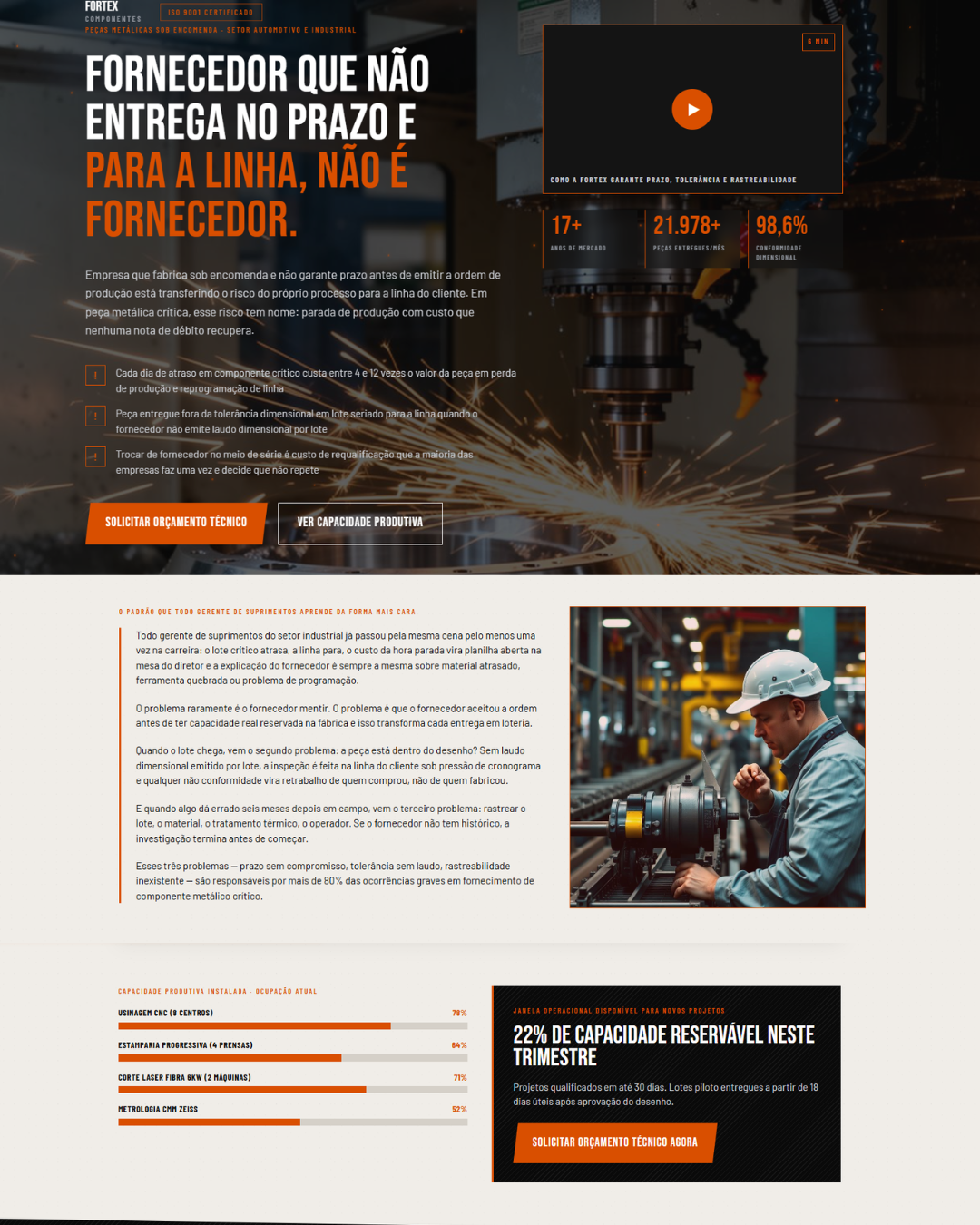 Landing page de captura
